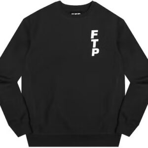 FTP Vertical Logo Crewneck Sweatshirt Black