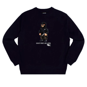 FTP FUCKTHEPOPULATION Hooded Bear Crewneck Sweatshirt